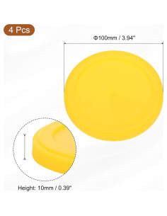 4 Tapas de Silicona Amarillas para Tazas uxcell 10 cm Reutilizables 2