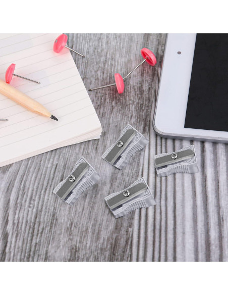 10 Mini Sacapuntas de Metal Cobee para Lápices - Plata