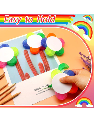 Marcadores de Pétalo 8 PCS Zooyinfy Multicolor Escritura Suave