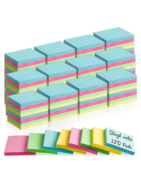 120 Notas Adhesivas Fainne 3.81x5.08cm Colores Brillantes