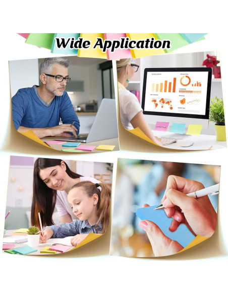 120 Notas Adhesivas Fainne 3.81x5.08cm Colores Brillantes