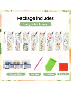 8 Marcadores de Arte de Diamante Clothmile con Borlas DIY 2