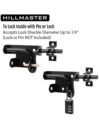 Cerradura Deslizante HILLMASTER para Puerta de Madera 16.19 cm