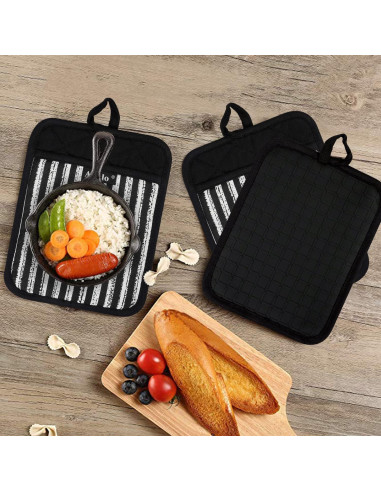 Juego de Agarraderas de Silicona Alselo 3 Piezas Antideslizantes