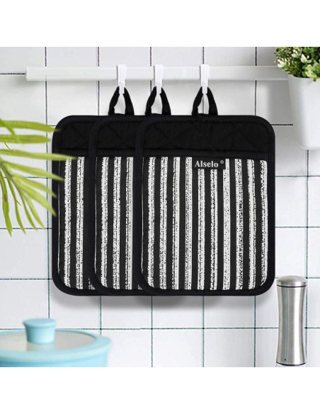 Juego de Agarraderas de Silicona Alselo 3 Piezas Antideslizantes Juego de Agarraderas de Silicona Alselo 3 Piezas Antideslizantes