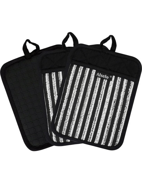 Juego de Agarraderas de Silicona Alselo 3 Piezas Antideslizantes Juego de Agarraderas de Silicona Alselo 3 Piezas Antideslizantes