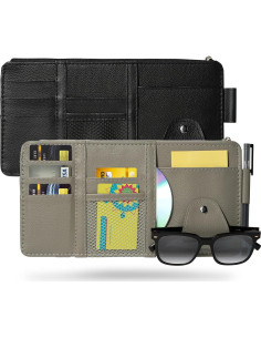 Organizador de Visera de Coche Detcrin - Negro y Gris 2