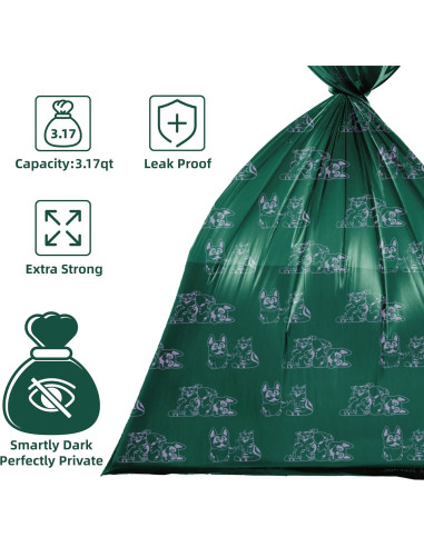 Dispensador de Bolsas de Excremento ATIFBOP Rosa con 30 Bolsas