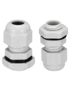 Conector Estanco PG9 uxcell 100 Pcs para Cables 4-8mm