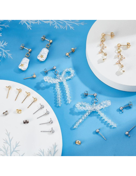 20 Pares de Puntos de Aretes PH PandaHall Acero Inoxidable