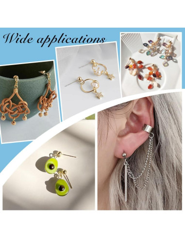 20 Pares de Puntos de Aretes PH PandaHall Acero Inoxidable