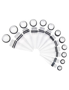 Kit de Tapas y Tapones para Orejas CrazyPiercing 24 Piezas