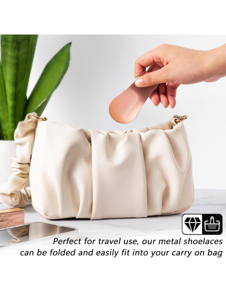 Tiradores de Zapatos de Metal Plegables 14.5 cm - EYIWEITING - Paquete de 2