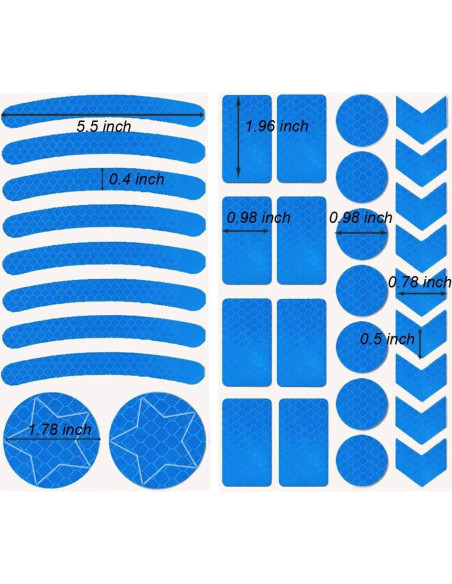 Calcomanías Reflectantes Leasinder 55 Pcs Seguridad Nocturna