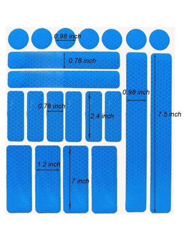 Calcomanías Reflectantes Leasinder 55 Pcs Seguridad Nocturna