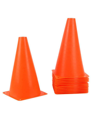 Conos de Seguridad Naranja Juvale 23 cm Paquete de 12