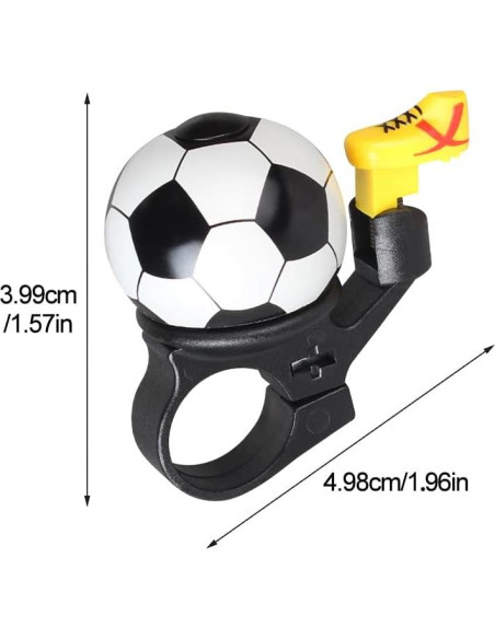 Timbre de Bicicleta Kakalote 2pcs Diseño Fútbol Sonido Claro