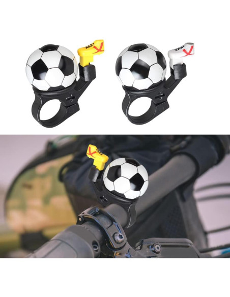 Timbre de Bicicleta Kakalote 2pcs Diseño Fútbol Sonido Claro