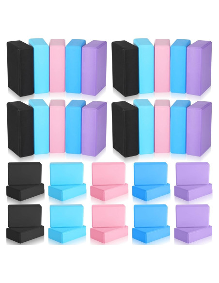 Bloques de Yoga Meooeck 30 Pcs Espuma EVA Antideslizante 23x15x7.5cm