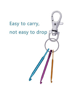 Ganchos de Crochet Mini BAGERLA con Llavero 3mm 4mm 5mm 2