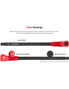 Llave Hexagonal T TEKTON 10 mm con Punta Esférica KTX38100 2