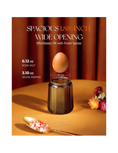 Juego de Molinillos Eléctricos de Sal y Pimienta Sangcon SK1001-2B