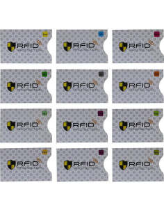 Juego de 20 Fundas RFID Protección Tarjetas Jiashili 8.7x5.8cm 2