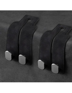 Paquete de 2 Ganchos de Cuero para Reposacabezas GONTSIG 2