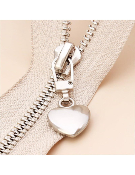 5 Tiradores de Cremallera Corazón Multicolor Jinshining