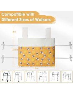 Bolsa para Andador TOGETRUE con Soporte para Vaso 38x29cm 2