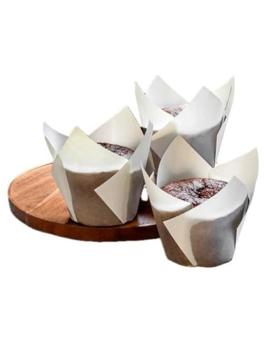 Forros para Muffins Tulipanes Blancos Bake Buddies - 200 Unidades