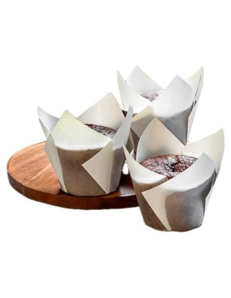 Forros para Muffins Tulipanes Blancos Bake Buddies - 200 Unidades