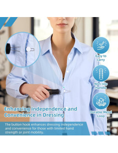 Gancho de Botón y Tirador de Cremallera Fanwer 20cm 2