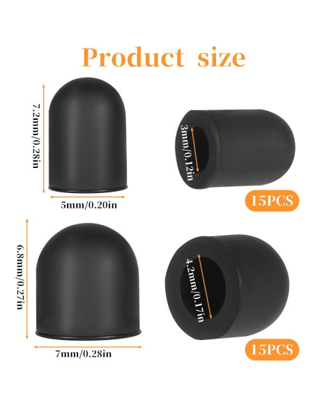 30 Puntas de Goma Universales para Estilógrafos Vin Beauty