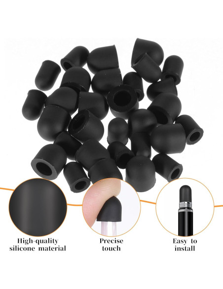 30 Puntas de Goma Universales para Estilógrafos Vin Beauty