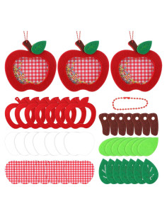 Kit de Manualidades Liliaafar 12 Piezas Llavero Manzana Rojo