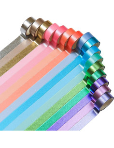 Conjunto de Cinta Decorativa Washi MPOPUUL - 16 Rollos 15mm 2