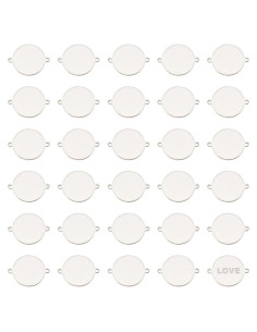 30 Piezas Etiquetas Colgantes Acero Inoxidable 25mm UNICRAFTALE