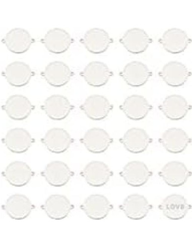 30 Piezas Etiquetas Colgantes Acero Inoxidable 25mm UNICRAFTALE