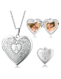 Collar Locket Personalizado Easycosy Acero Inoxidable 50.8 cm