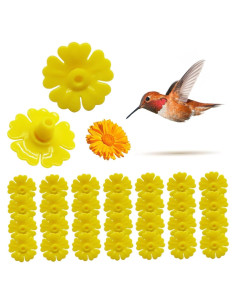 30 Piezas Repuesto Alimentador Colibrí Jinshining Amarillo 3cm