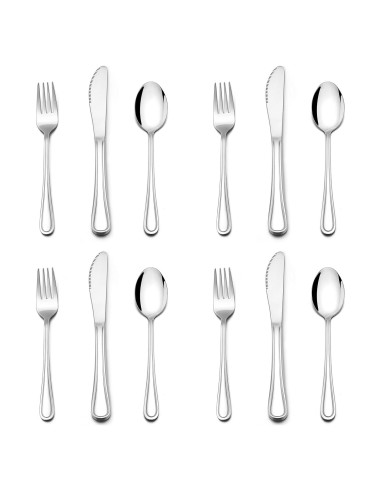 Juego de Cubiertos para Niños E-far 12 Piezas Acero Inoxidable