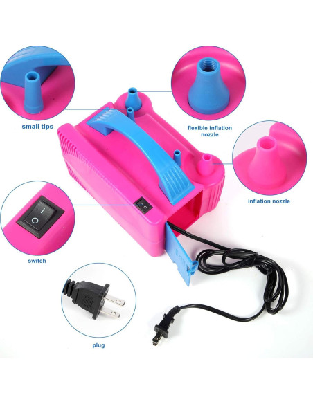 Bomba de globo eléctrica Gresus 600W portátil inflador rápido