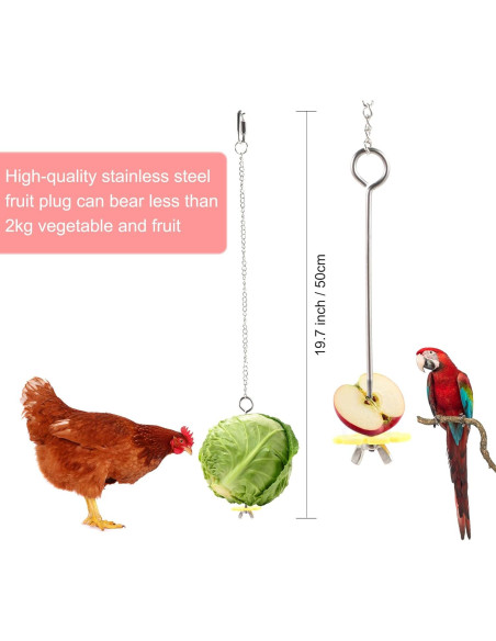 8 Juguetes para Pollos CHNB - Columpio, Xilófono, Espejo y Más