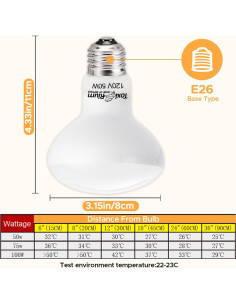 Lámpara de Calor UVA UVB ToxiRium 75W para Reptiles - 2pcs 2