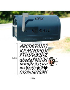 Stickers de Letras y Números Llewyn 730 Piezas 2.54 cm Negro 2