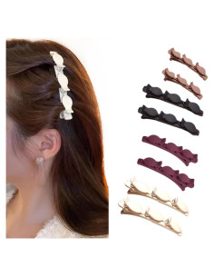 Clips para Cabello Trenzados Triples IRITEC - 8 Piezas