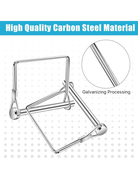 40 Pasadores de Enganche Cuadrado Akamino 6.35 mm Acero Carbono