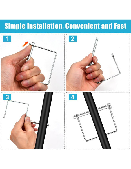 40 Pasadores de Enganche Cuadrado Akamino 6.35 mm Acero Carbono