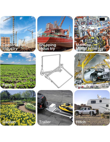 40 Pasadores de Enganche Cuadrado Akamino 6.35 mm Acero Carbono